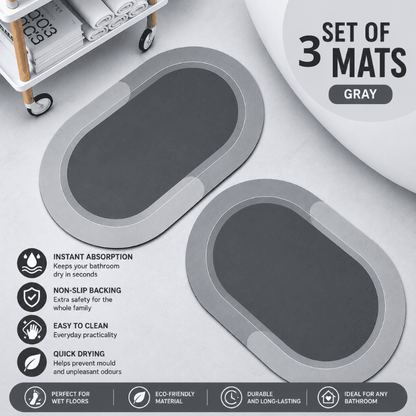 HydraMat™ Premium Bath Mat – Instant-Dry 4-Layer Technology