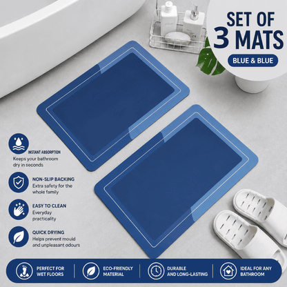 HydraMat™ Premium Bath Mat – Instant-Dry 4-Layer Technology