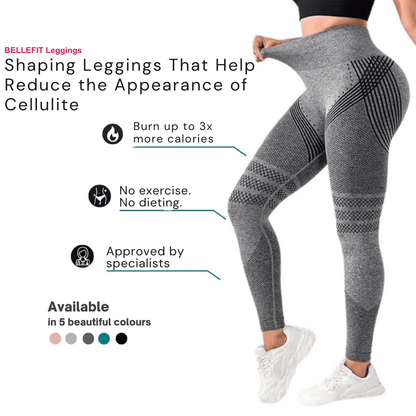 BelleFit™ 3D Anti-Cellulite Sculpting Leggings – Lift Effect & Tummy Control