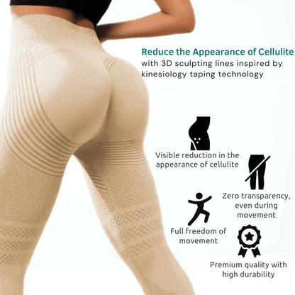 BelleFit™ 3D Anti-Cellulite Sculpting Leggings – Lift Effect & Tummy Control